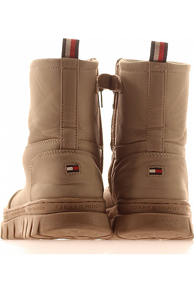TOMMY HILFIGER Dětské kotníkové boty podzimní textilní béžové s vysokou podrážkou Vel. 31 | TOMMY HILFIGER | obrázek 4