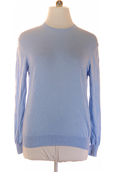 MAX TONSO CASHMERE Modrý Bavlněný Pulovr Basic Velikost XL
