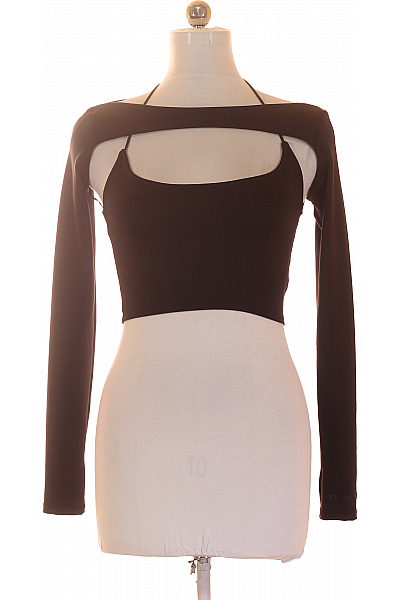 REVIEW Dámské černé tričko s dlouhým rukávem a průstřihy crop top Vel. EU M | REVIEW | obrázek 2