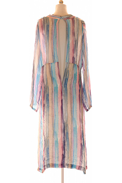 CINQUE Dámské šaty s dlouhým rukávem pastelové pruhované zavinovací midi Velikost 44 | CINQUE | obrázek 2
