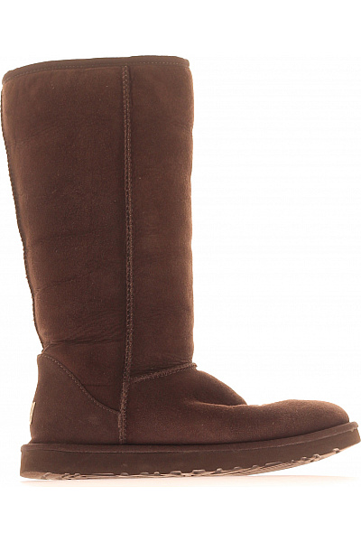 UGG Kožené Vysoké Kozačky Zimní Zateplené Hnědé Velikost 41