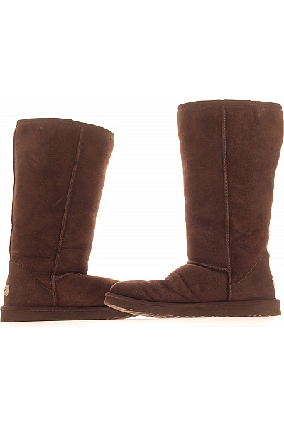 UGG Kožené vysoké kozačky zimní zateplené hnědé Velikost 41 | UGG | obrázek 5
