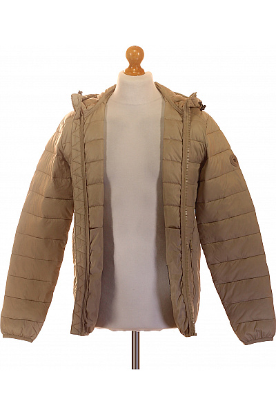 JACK & JONES Béžová prošívaná přechodová bunda s kapucí Vel. S | JACK & JONES | obrázek 3