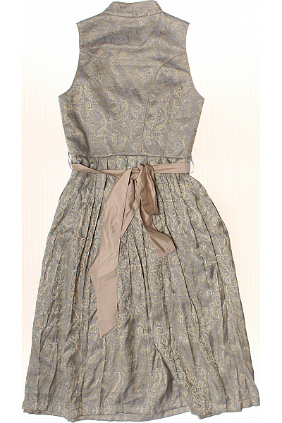 Dámské šaty dirndl béžové s výšivkou Vel. S | Unimoda | obrázek 3