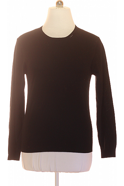 PIERRE CARDIN Černý Vlněný Pulovr Basic Vel. EU M