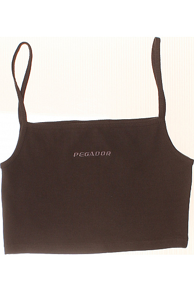 PEGADOR hnědé bavlněné tílko s výšivkou crop top Vel. EU M | PEGADOR | obrázek 2