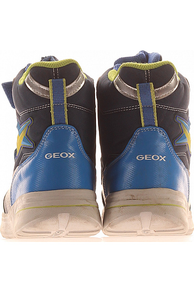 GEOX Modré kotníkové zimní nepromokavé boty na suchý zip Velikost 34 | GEOX | obrázek 4