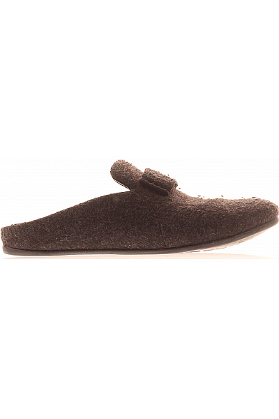 FitFlop Dámské Hnědé Textilní Nazouvací Pantofle S Mašlí Velikost 39