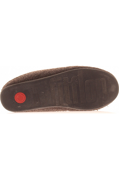 FitFlop Dámské hnědé textilní nazouvací pantofle s mašlí Velikost 39 | FitFlop | obrázek 3