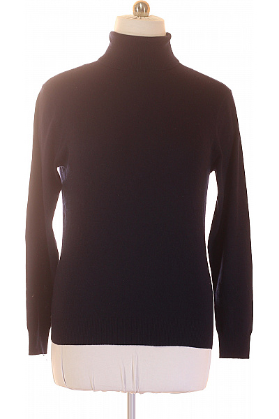 MAX TONSO CASHMERE Dámský Kašmírový Svetr S Rolákem černý Vel. L
