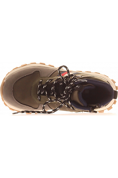 TOMMY HILFIGER Khaki kotníkové outdoorové šněrovací boty Vel. 32 | TOMMY HILFIGER | obrázek 2
