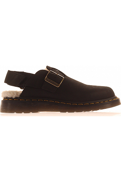 Dr.Martens Černé Dámské Nazouváky S Kožíškem A Přezkou Velikost 37