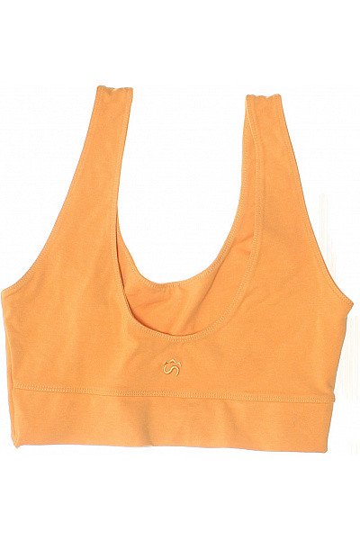 dámský oranžový crop top sportovní hladký bez zapínání Vel. EU M | Unimoda | obrázek 2