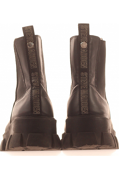 Steve Madden Dámské černé kožené kotníkové chelsea boty na platformě Vel. 39 | Steve Madden | obrázek 4