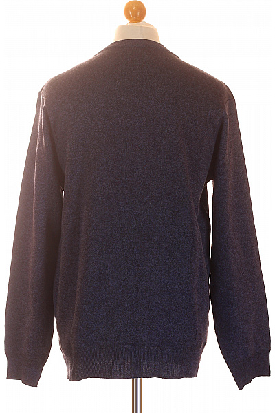 aquascutum pánský svetr do véčka s dlouhým rukávem modrý Vel. L | aquascutum | obrázek 3