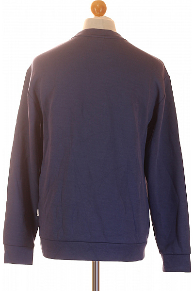 SELECTED Pánská mikina modrá s dlouhým rukávem jednobarevná přes hlavu crewneck Vel. EU L | SELECTED | obrázek 2