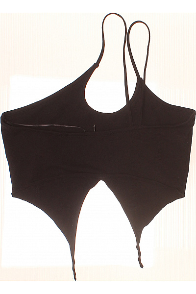 REVIEW dámské černé tričko bez rukávů crop top asymetrické Velikost S | REVIEW | obrázek 3