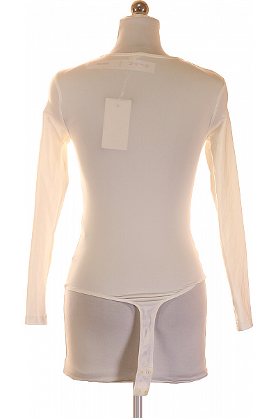 Dámské tričko s dlouhým rukávem bílé jednobarevné basic Velikost xs | Unimoda | obrázek 2