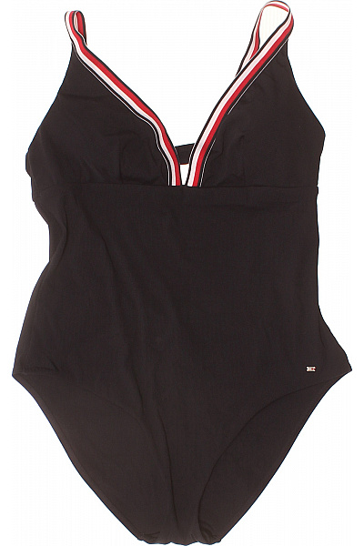 TOMMY HILFIGER Dámské jednodílné plavky černé pruhované Vel. XL | TOMMY HILFIGER | obrázek 2