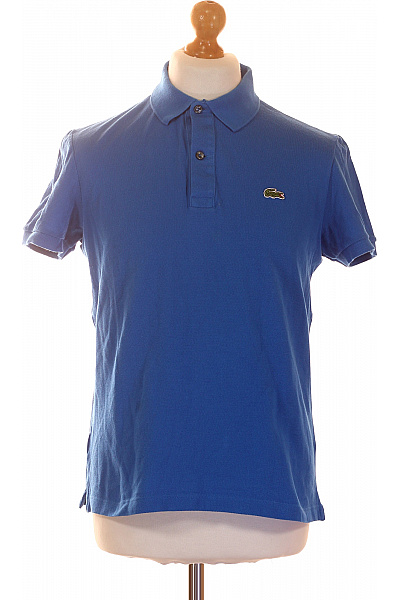 LACOSTE Pánské modré tričko polo s krátkým rukávem bavlněné Vel. EU M | LACOSTE | obrázek 2