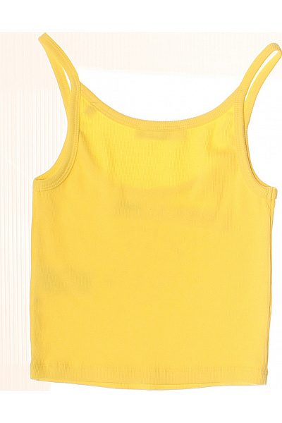 REVIEW žluté tílko crop top s potiskem a nápisem Velikost S | REVIEW | obrázek 2