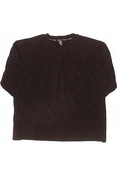 Donna Karan Dámská černá Mikina S Dlouhým Rukávem Crewneck Jednobarevná Vel. M