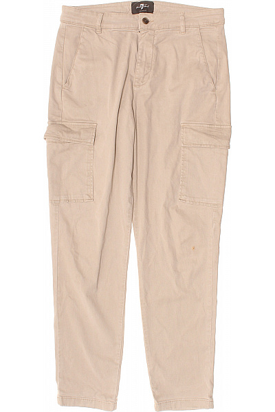 7 For All Mankind Dámské Cargo Kalhoty Volnočasové Béžové Plátěné Velikost 31