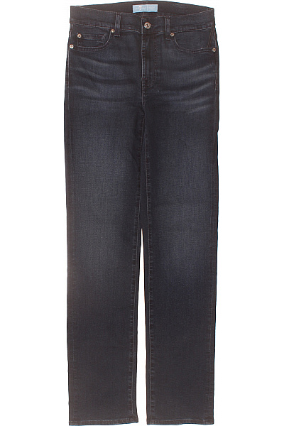 7 For All Mankind Modré Džíny S Vysokým Pasem Rovné Vel. EU 27