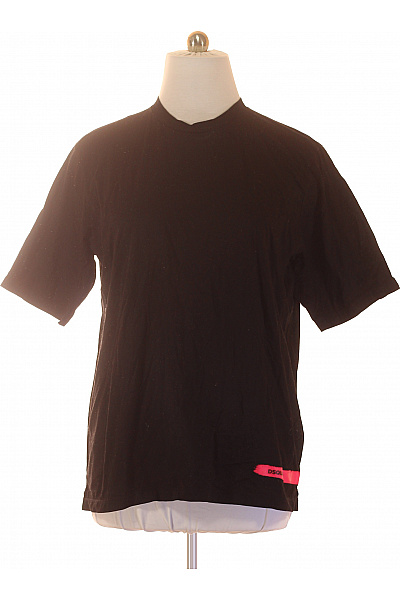 Dsquared2 Pánské tričko s krátkým rukávem černé bavlněné basic Vel. M | Dsquared2 | obrázek 2