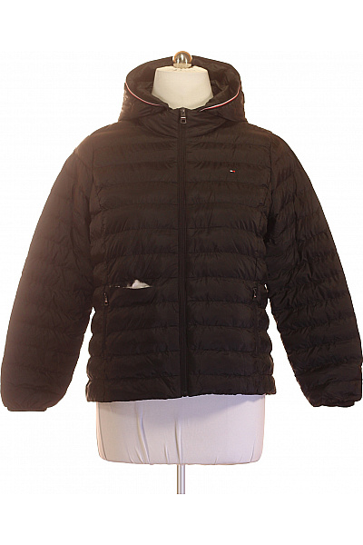 TOMMY HILFIGER Černá Prošívaná Přechodová Bunda S Kapucí Velikost XXXL