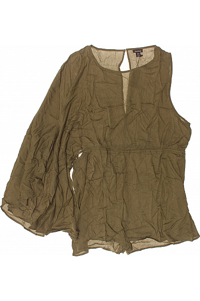 Boohoo Dámský Overal S Krátkým Rukávem Volné Khaki