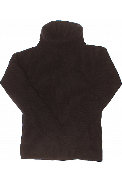 MAX TONSO CASHMERE Dámský černý Vlněný žebrovaný Rolák Velikost S