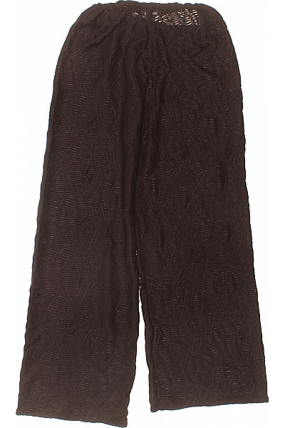 Boohoo Dámské černé Pletené široké Volnočasové Kalhoty Vel. 36
