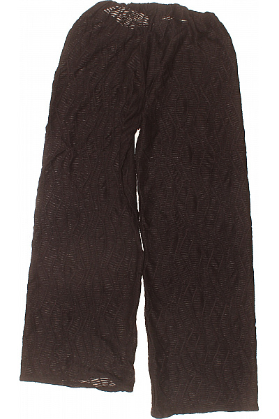 boohoo Dámské černé pletené široké volnočasové kalhoty Vel. 36 | boohoo | obrázek 2