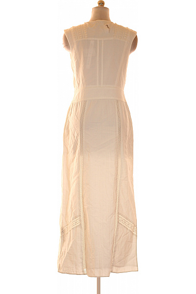 The Kooples Bílé bavlněné maxi šaty boho krajkové Velikost S | The Kooples | obrázek 2