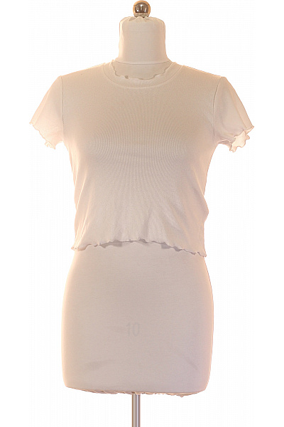 URBAN CLASSICS Bílé bavlněné crop top tričko s krátkým rukávem a kulatým výstřihem Vel. EU M | URBAN CLASSICS | obrázek 2