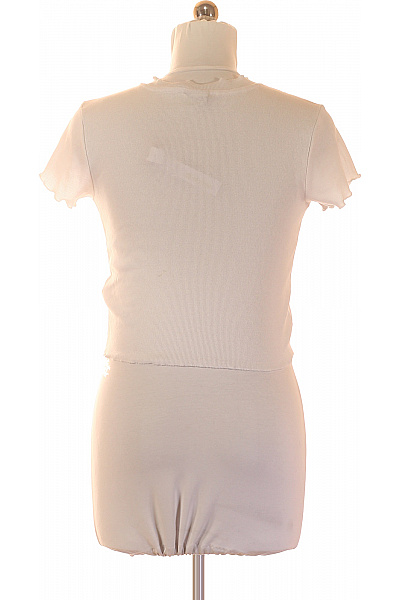 URBAN CLASSICS Bílé bavlněné crop top tričko s krátkým rukávem a kulatým výstřihem Vel. EU M | URBAN CLASSICS | obrázek 3