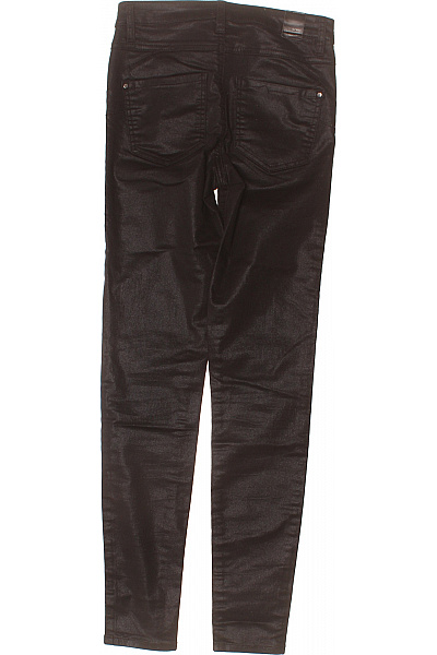 Orsay Dámské černé lesklé skinny kalhoty s vysokým pasem Velikost 32 | Orsay | obrázek 2