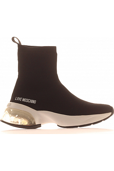 MOSCHINO Dámské Kotníkové Tenisky Textilní černé Volnočasové Vel. 36