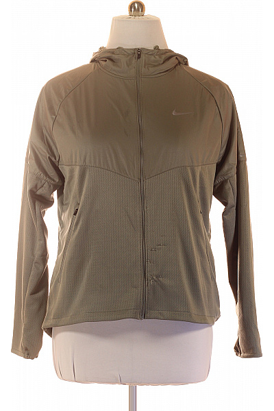 Nike Dámská Bunda S Kapucí Na Běhání Khaki Lehká Funkční Vel. L