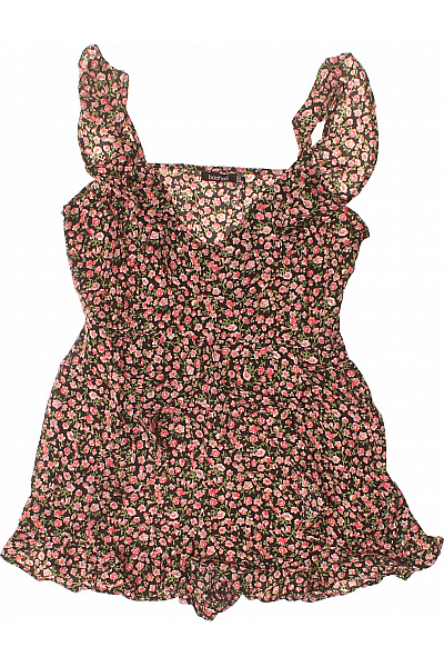 Boohoo Dámský Overal Bez Rukávů Květinový Růžový Vel. 38