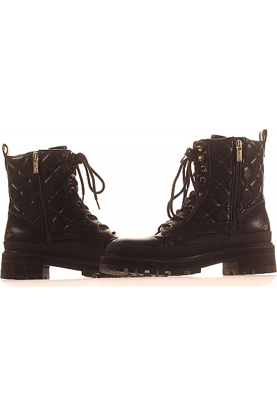 Guess Černé prošívané kotníkové boty šněrovací na platformě Vel. 40 | Guess | obrázek 5