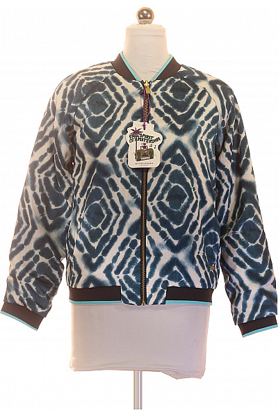 Scotch & Soda Dámská Bomber Bunda Modrá Vzorovaná Krátká Jarní Přechodová Vel. S