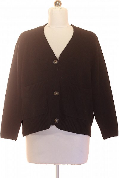 VERO MODA Černý Pletený Kardigan Do Véčka Na Knoflíky Vel. L