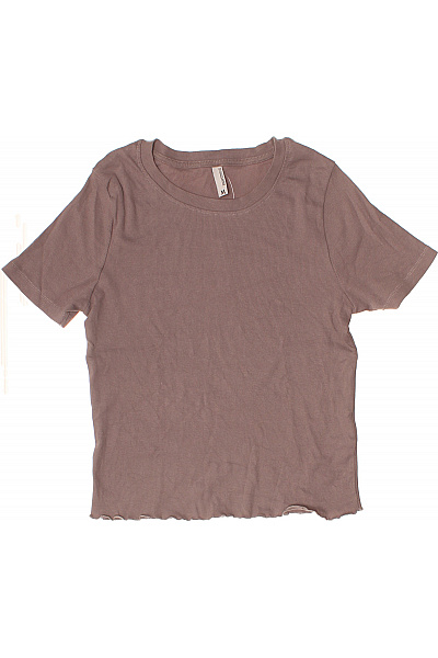 Dámské Tričko S Krátkým Rukávem Basic Jednobarevné Crop Top Vel. M