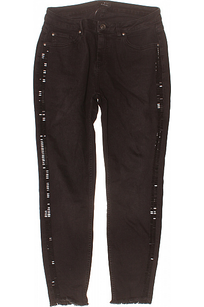 Monari Dámské Džíny Skinny S Kamínky černé Velikost 40