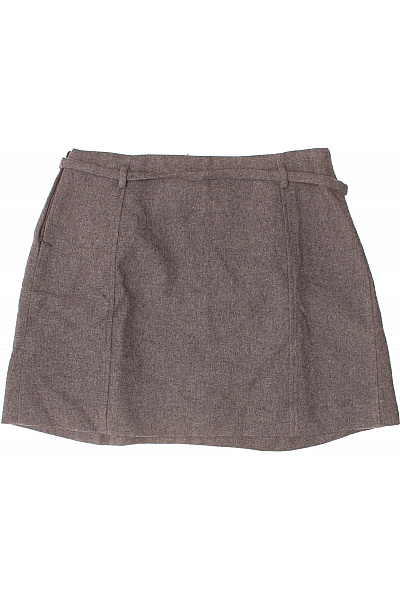 Hnědá vlněná mini sukně s páskem Vel. 40 | Unimoda | obrázek 2