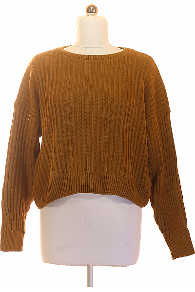 IN THE STYLE Hnědý žebrovaný crop pulovr se spadlými rameny Velikost 14 | IN THE STYLE | obrázek 2