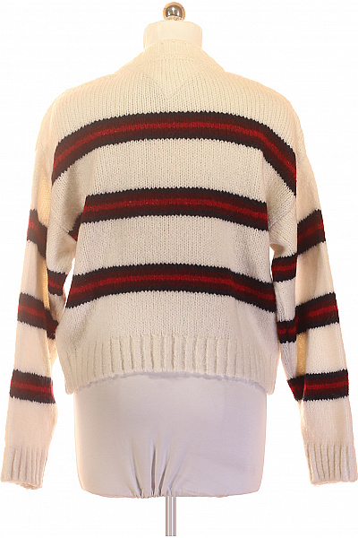 TOMMY HILFIGER Bílý pruhovaný crop pulovr se stojáčkem Vel. EU L | TOMMY HILFIGER | obrázek 3