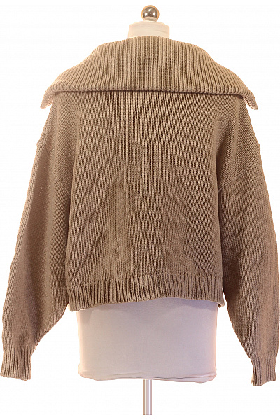 Béžový vlněný pulovr na zip oversized Velikost 36 | Unimoda | obrázek 3